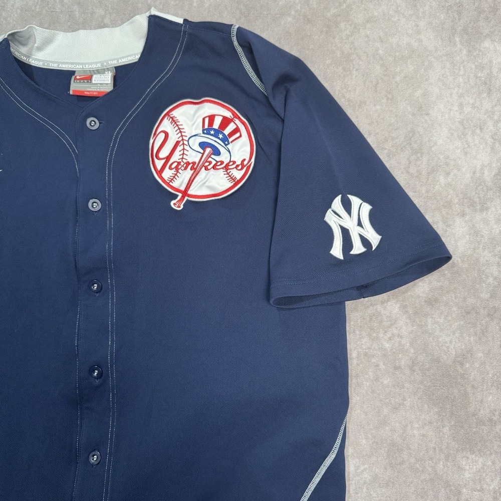 Nike Y2K Vintage New York Yankees Baseball Jersey MLB Embroidered Logo Men XL - Picture 6 of 11